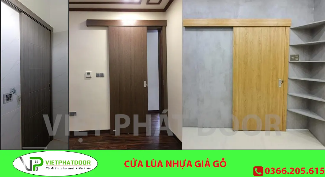 cửa lùa nhựa giả gỗ