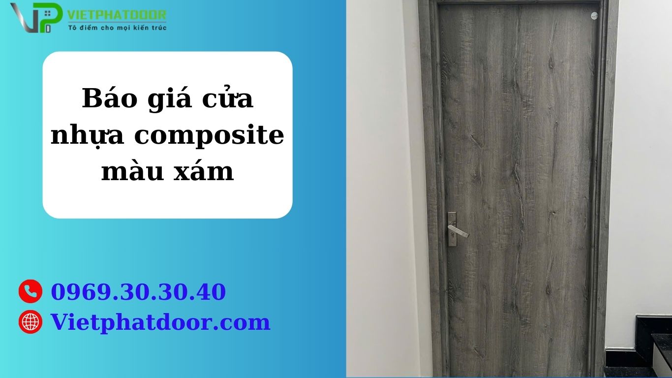 Báo giá cửa nhựa composite màu xám