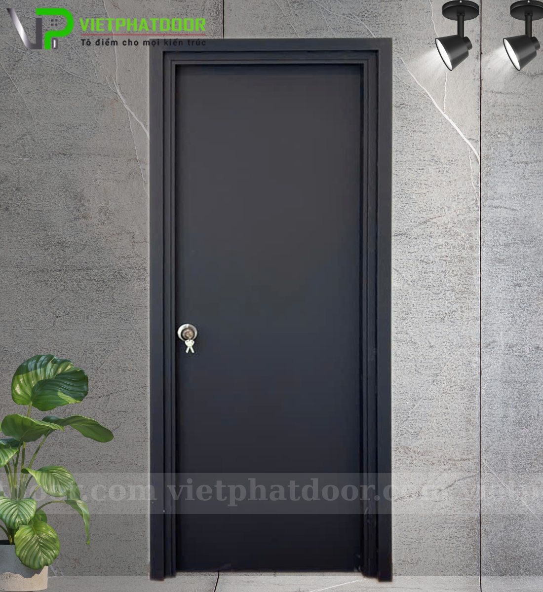 CỬA NHỰA GIẢ GỖ COMPOSITE VPD04 - PHẴNG