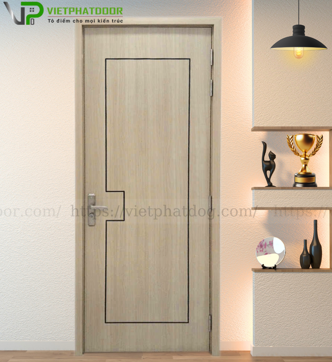 CỬA NHỰA GIẢ GỖ COMPOSITE E01- THAN TRE