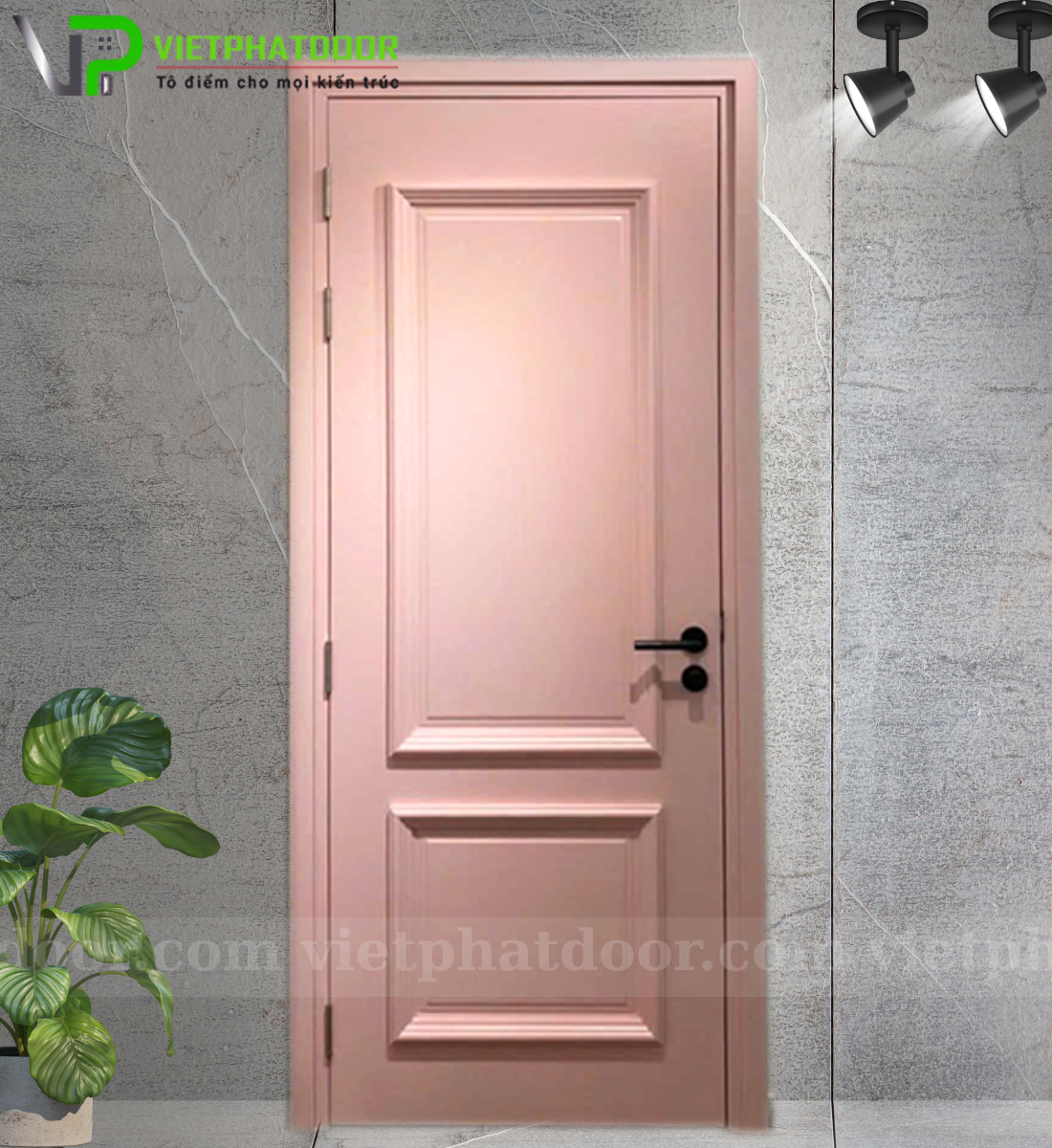 CỬA NHỰA GIẢ GỖ COMPOSITE VP SƠN - PHÀO CHỈ NỔI LUXURY