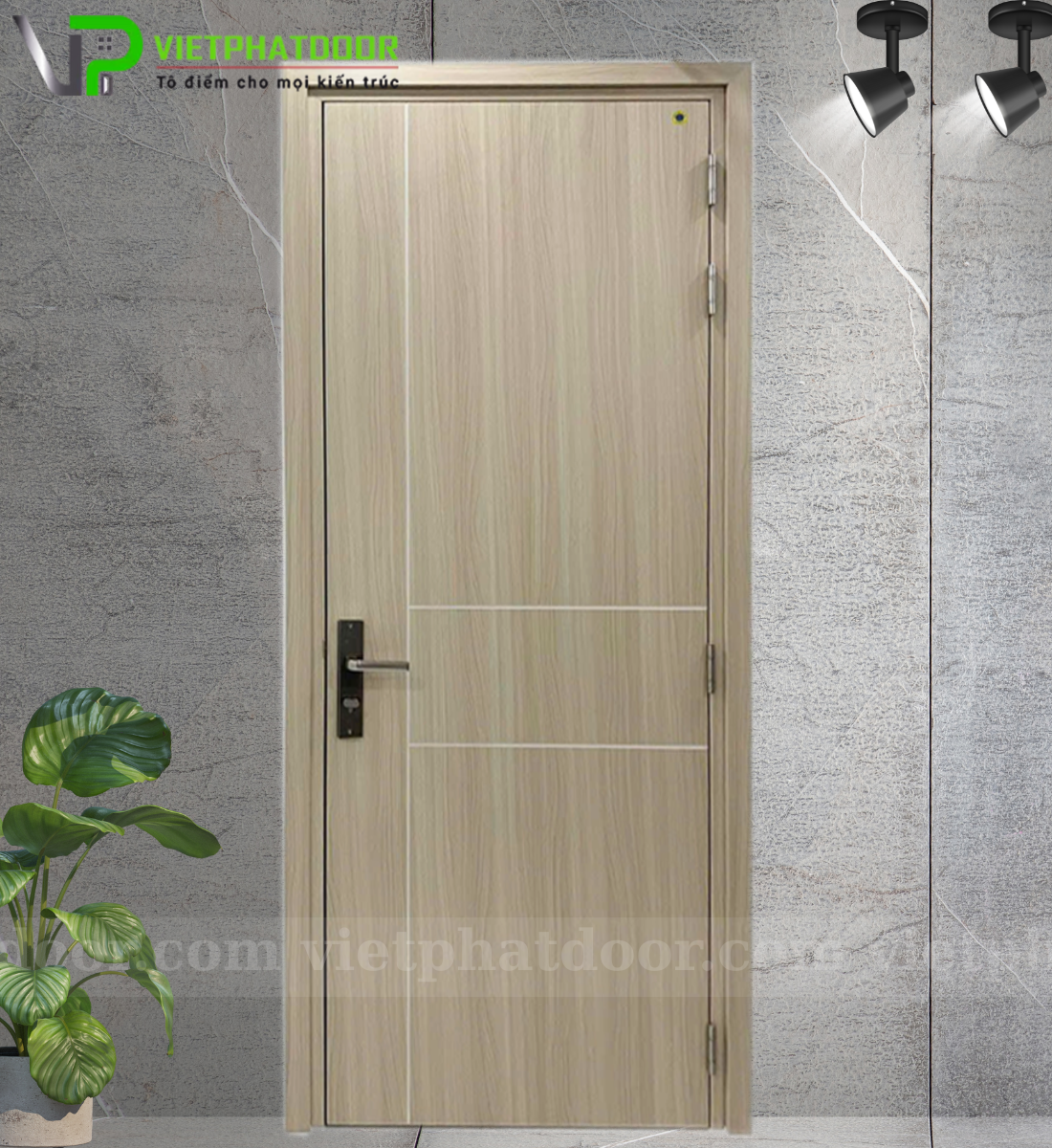 CỬA NHỰA GIẢ GỖ COMPOSITE VPB01 - CNC