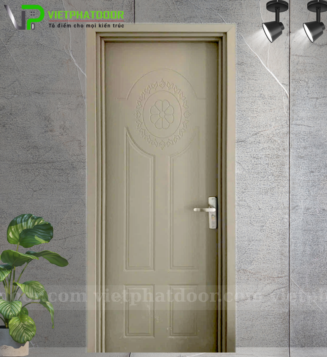 CỬA NHỰA GIẢ GỖ COMPOSITE VPB02 - CNC