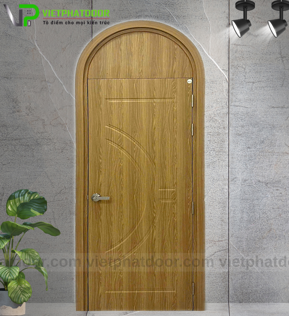 CỬA NHỰA GIẢ GỖ COMPOSITE VPB06 - Ô FIX VÒM TĂNG CHIỀU CAO