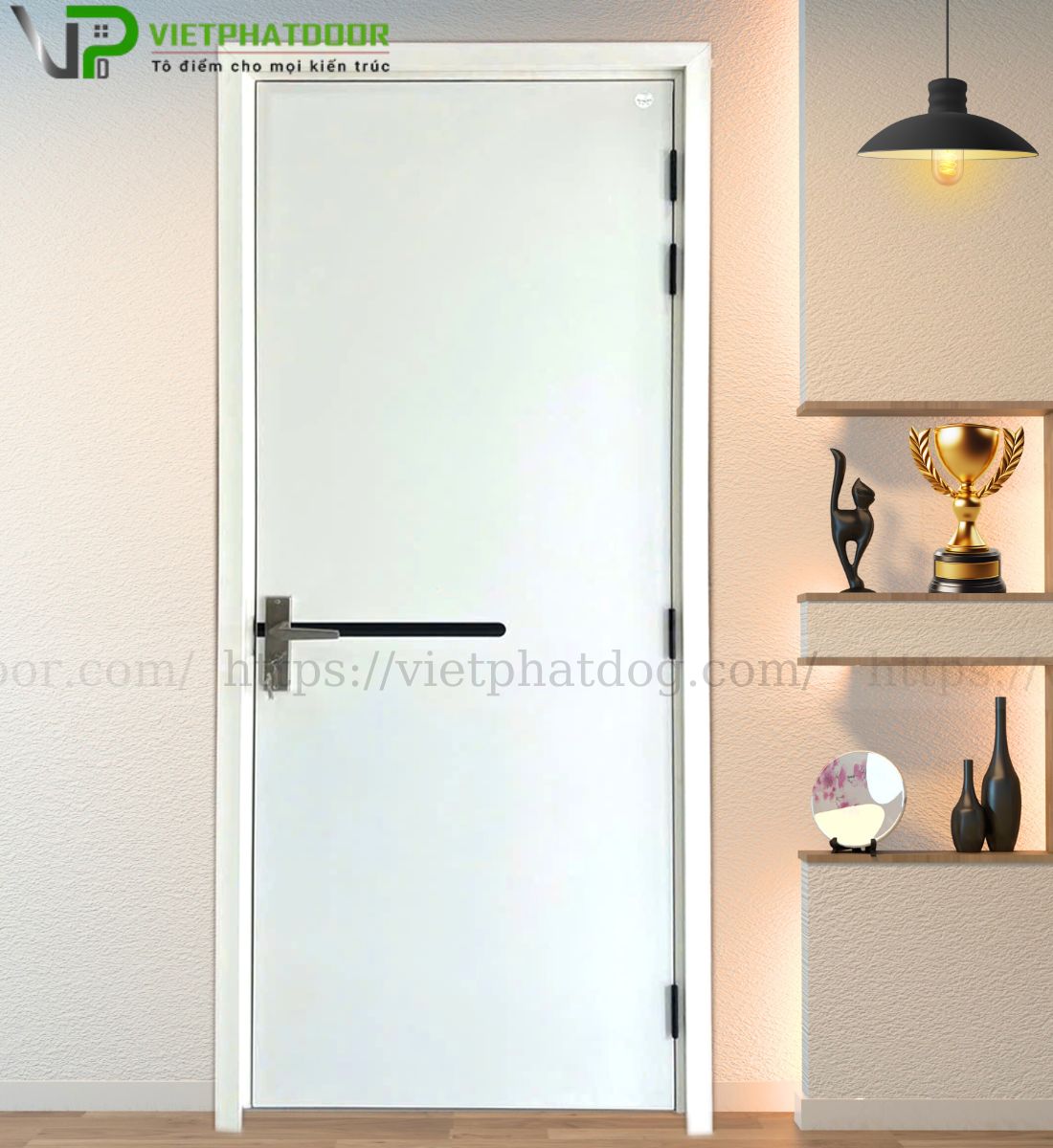CỬA NHỰA GIẢ GỖ COMPOSITE VPD01 - CNC THAN TRE