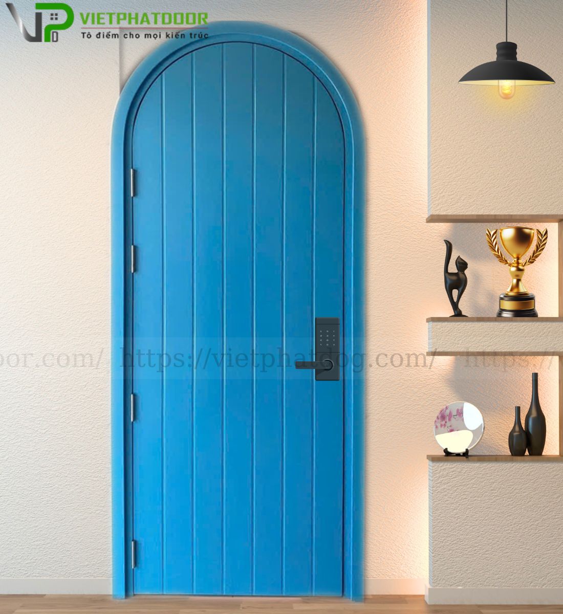 CỬA VÒM NHỰA GIẢ GỖ COMPOSITE SƠN DULUX - CNC