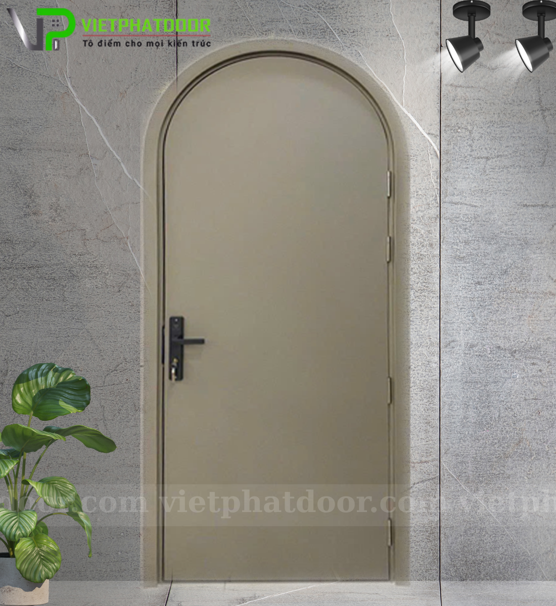 CỬA VÒM NHỰA GIẢ GỖ COMPOSITE VPD05 - PHẴNG