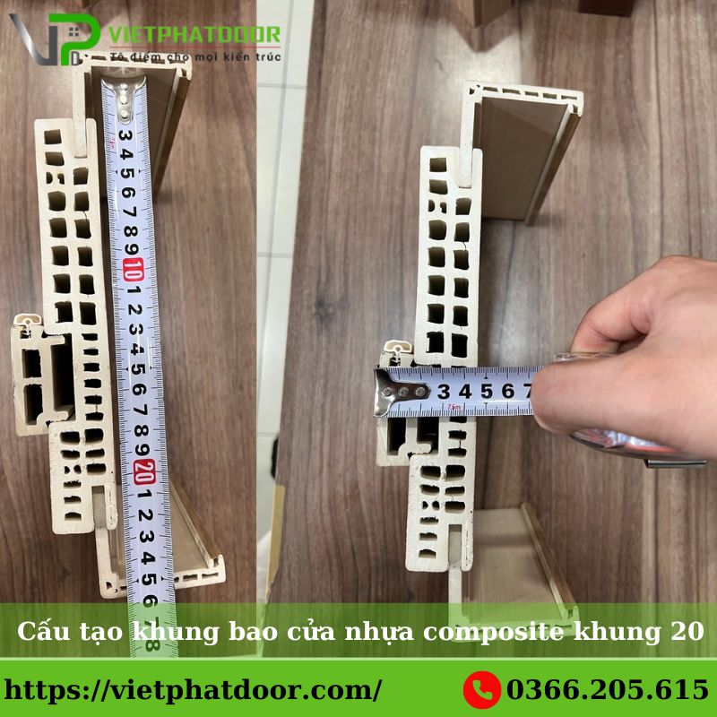 Cấu tạo khung bao cửa nhựa composite khung 20