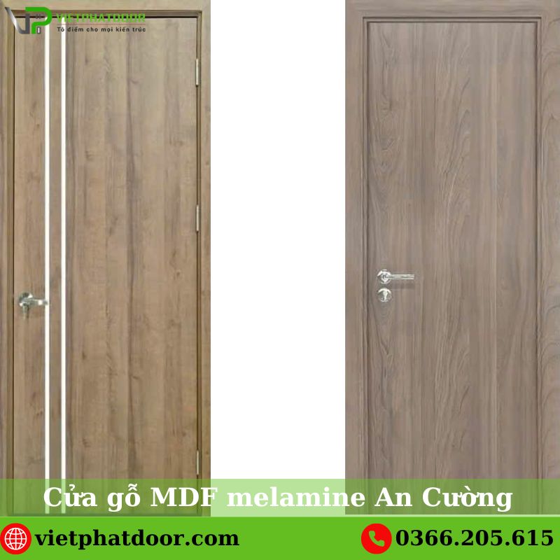 Cửa gỗ MDF melamine An Cường