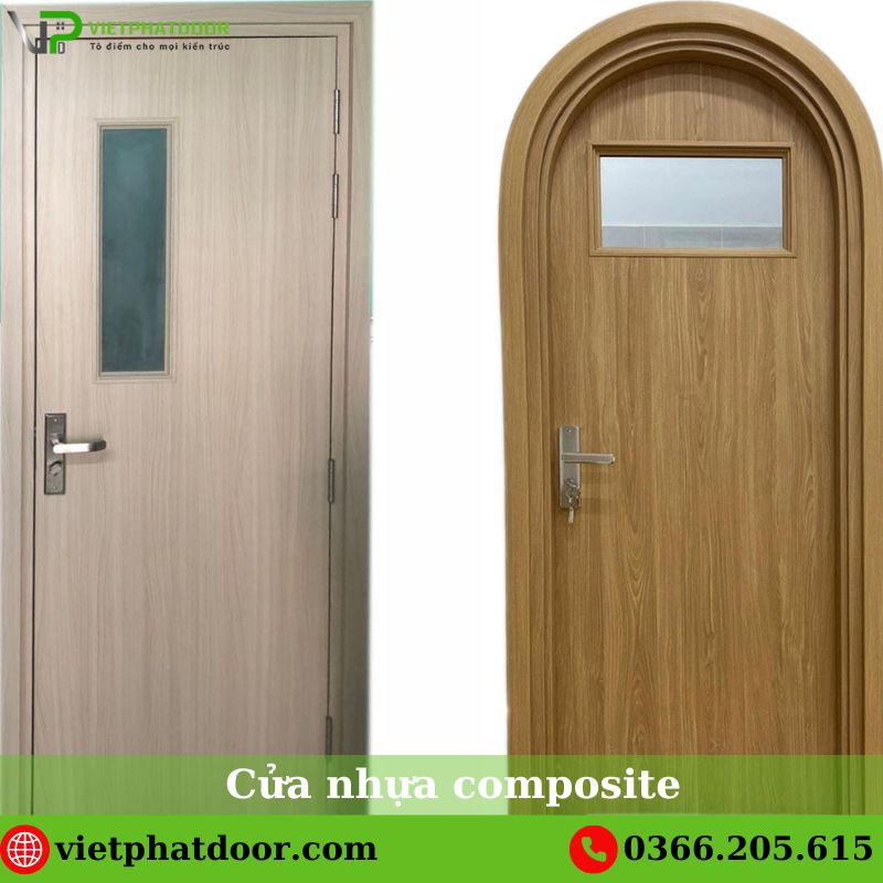 Cửa nhựa composite vòm ô kính