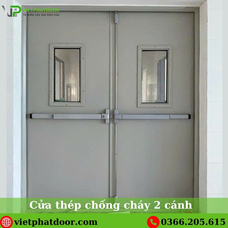 Cửa thép chống cháy 2 cánh  