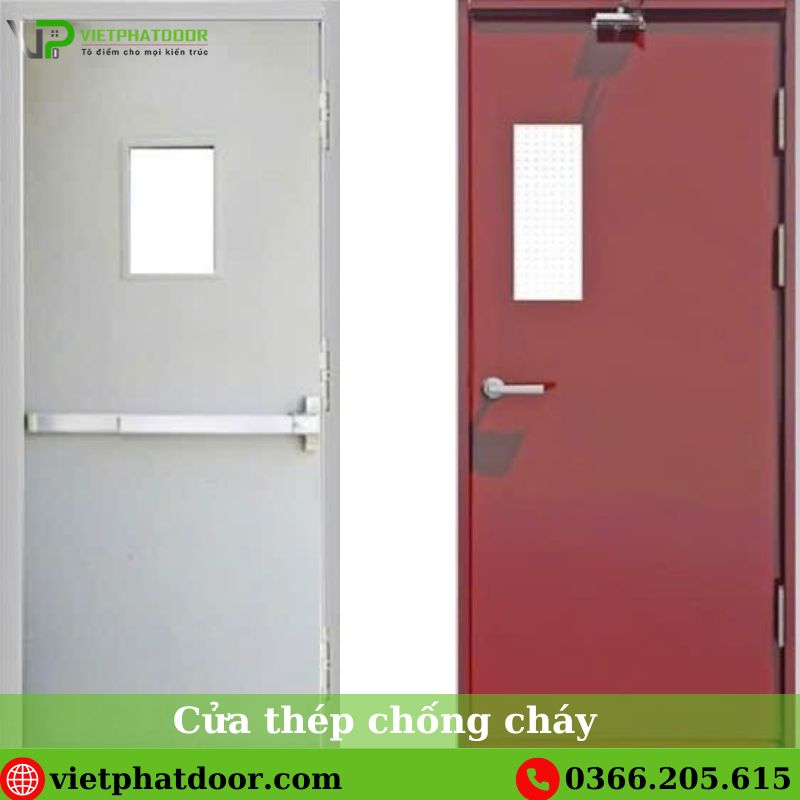 Cửa thép chống cháy ô kính