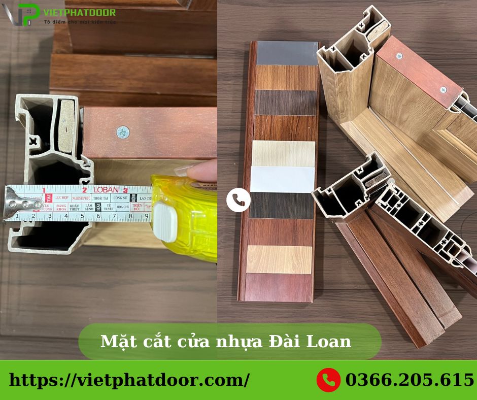 Mặt cắt cửa nhựa  Đài Loan