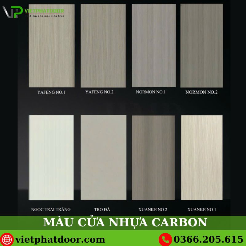 Màu cửa gỗ carbon