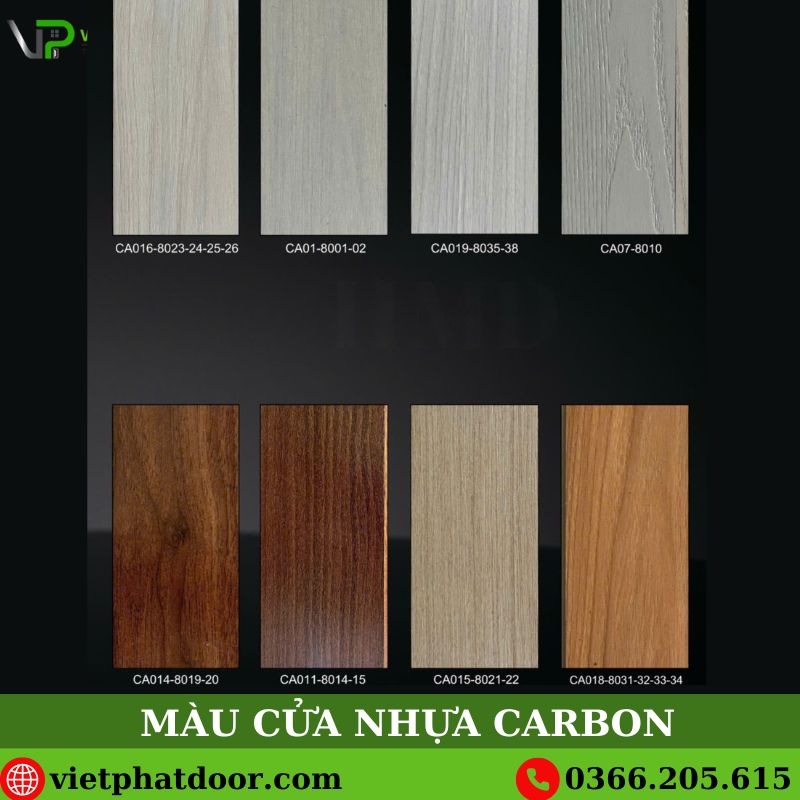 Màu cửa nhựa carbon