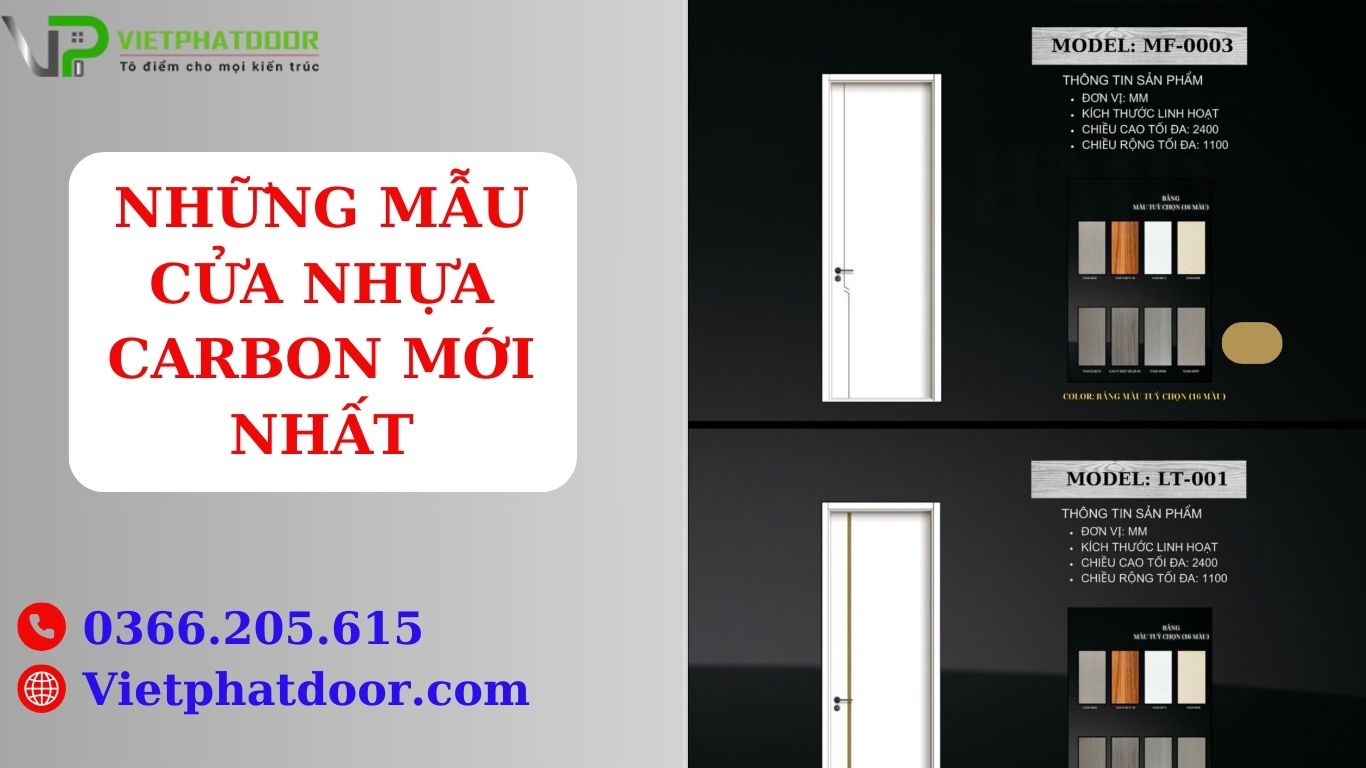 NHỮNG MẪU CỬA NHỰA CARBON MỚI NHẤT