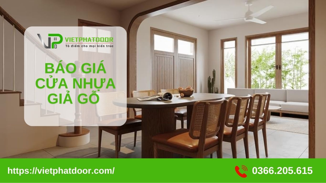 báo giá cửa nhựa giả gỗ