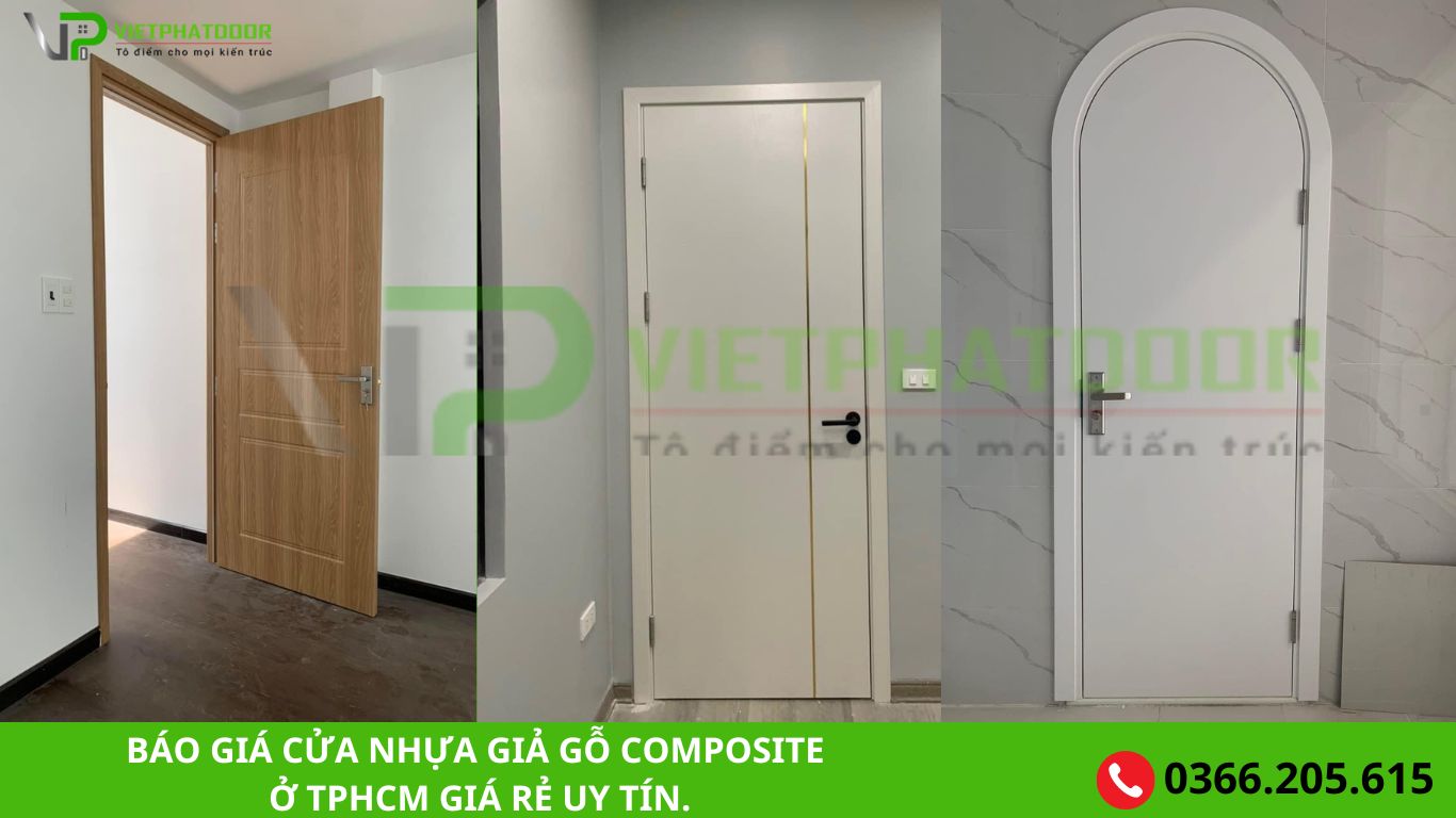 BÁO GIÁ CỬA NHỰA GIẢ GỖ COMPOSITE Ở TPHCM GIÁ RẺ UY TÍN.