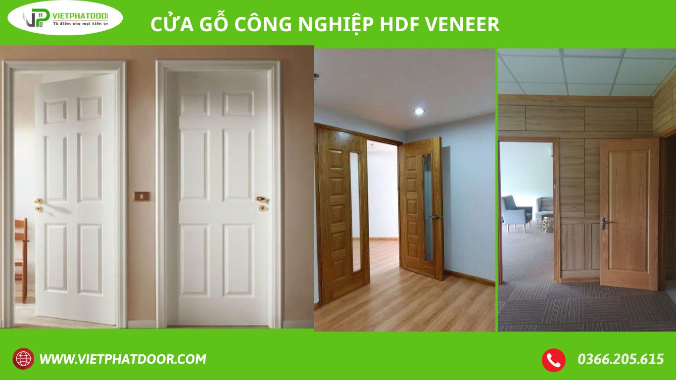 cửa gỗ công nghiệp hdf veneer