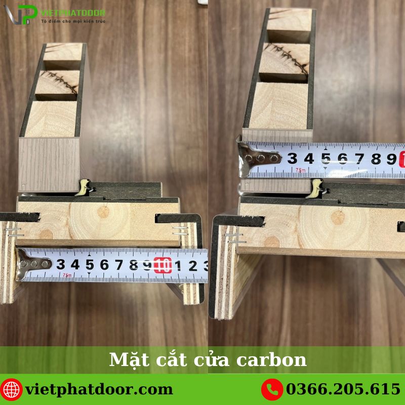 mặt cắt cửa carbon