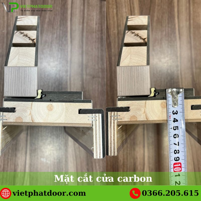 mặt cắt cửa carbon cao cấp