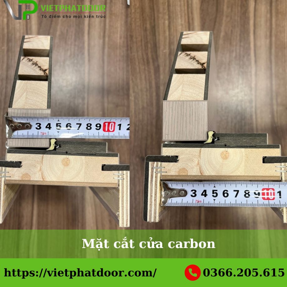 mặt cắt cửa carbon