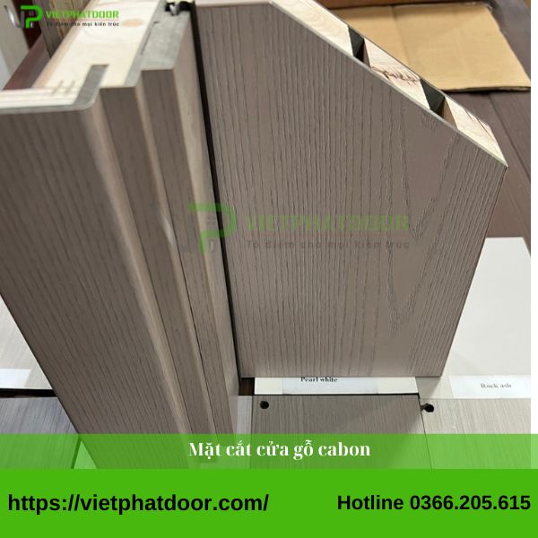 mặt cắt cửa gỗ carbon