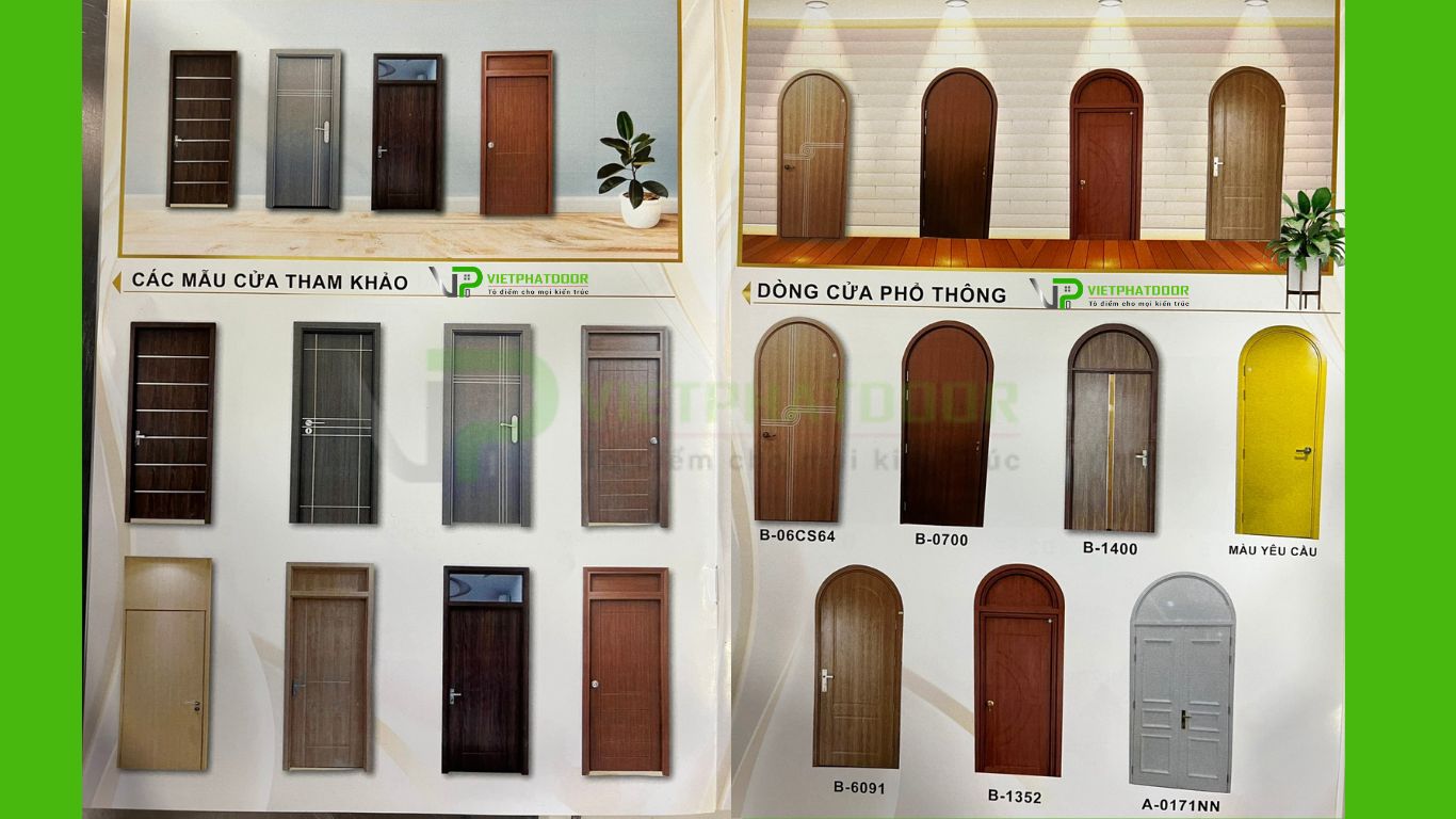 mẫu cửa nhựa giả gỗ composite 2