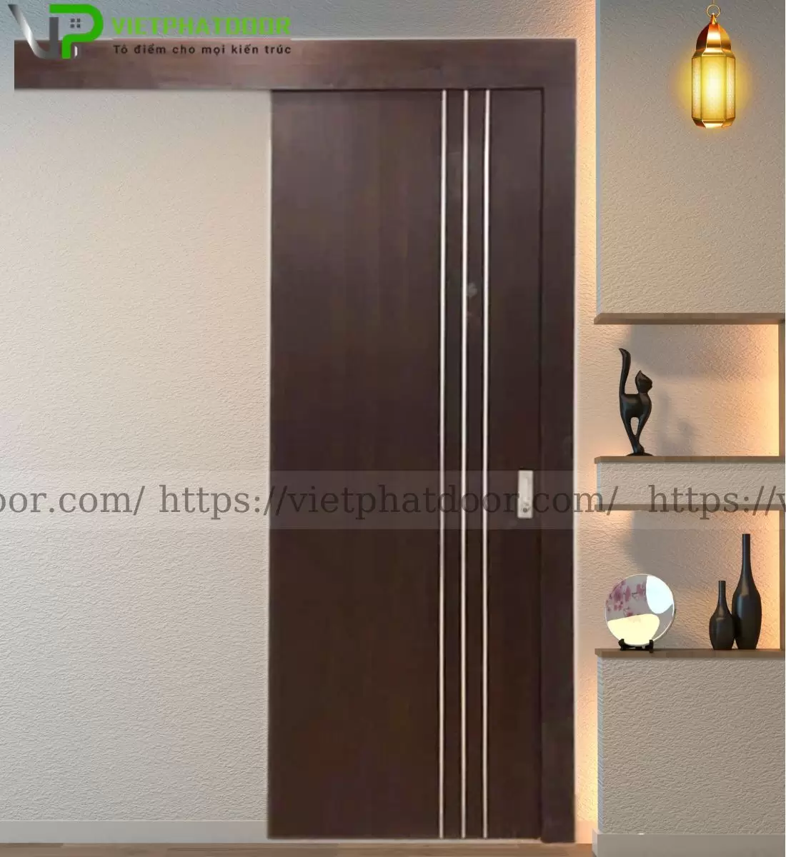 CỬA LÙA NHỰA COMPOSITE B3 - PHẴNG CHẠY CHỈ NHÔM