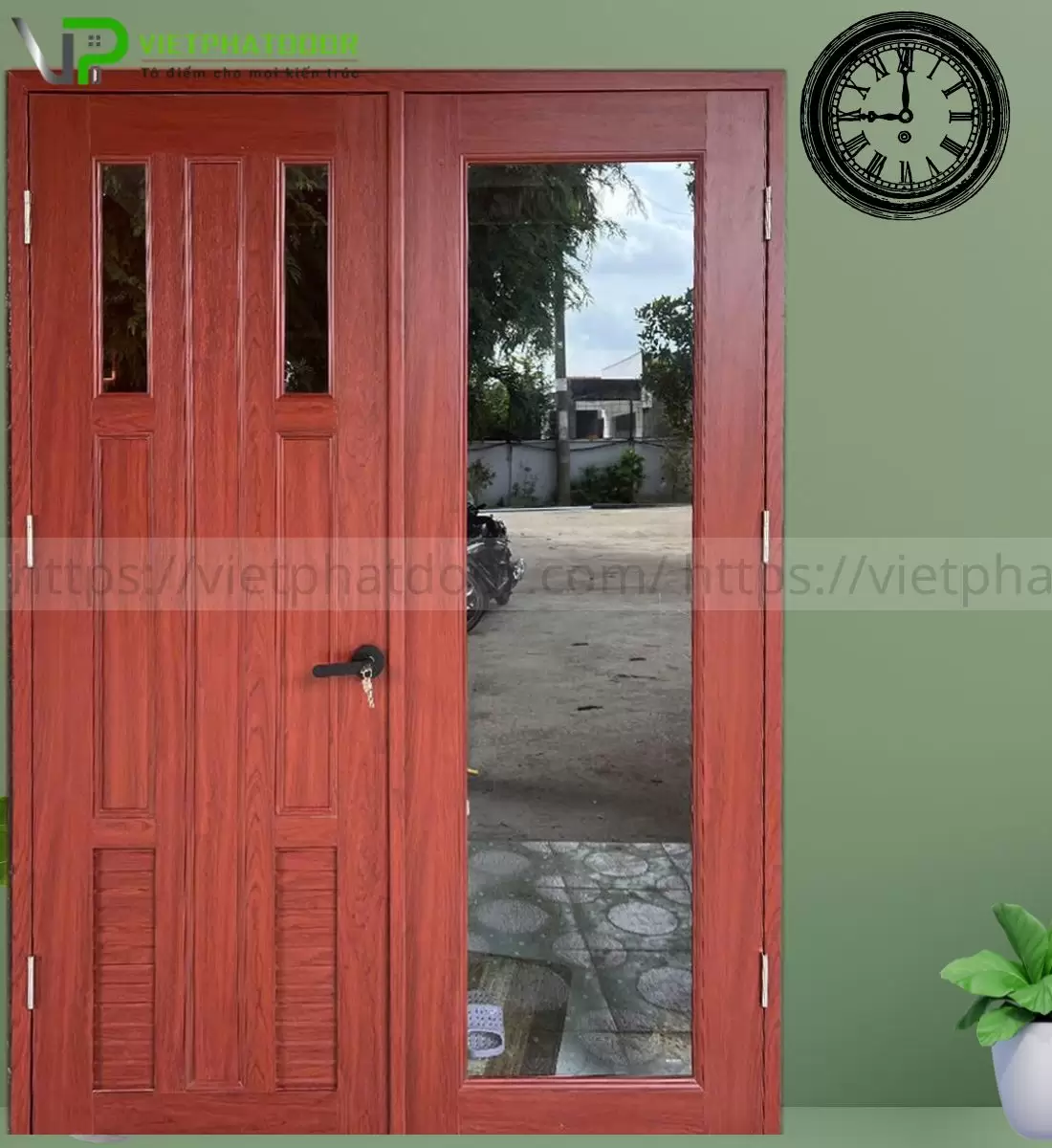 CỬA NHỰA ĐÀI LOAN 2 CÁNH YB - 80