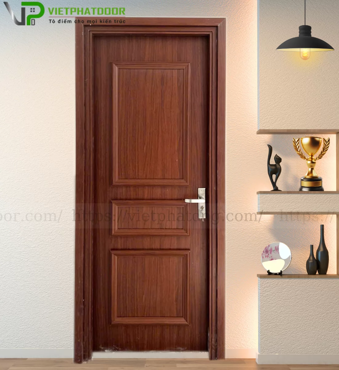 CỬA NHỰA GIẢ GỖ COMPOSITE B07- PHÀO CHỈ NỔI
