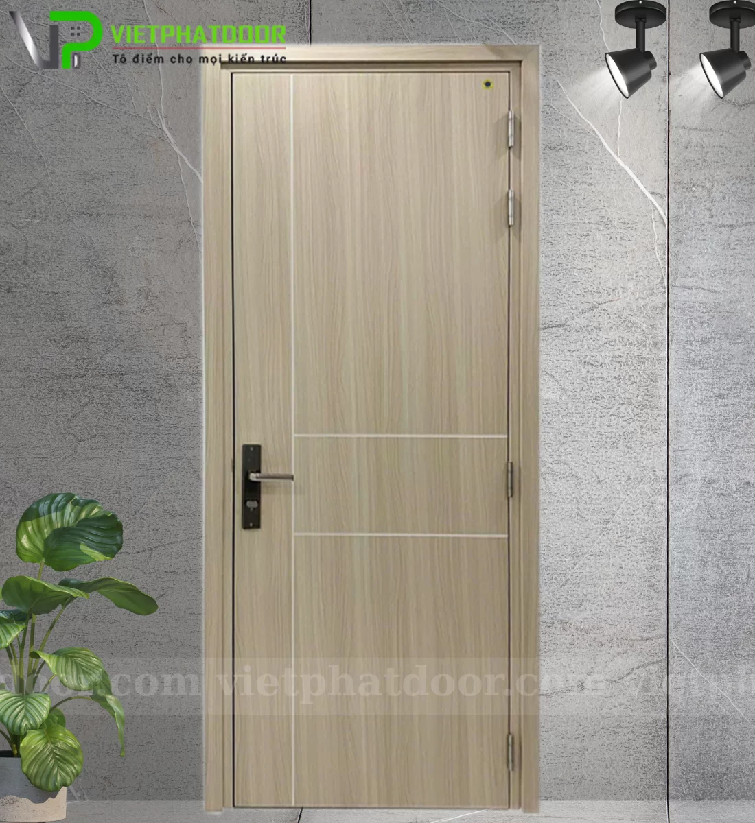 CỬA NHỰA GIẢ GỖ COMPOSITE VPB01 - CNC