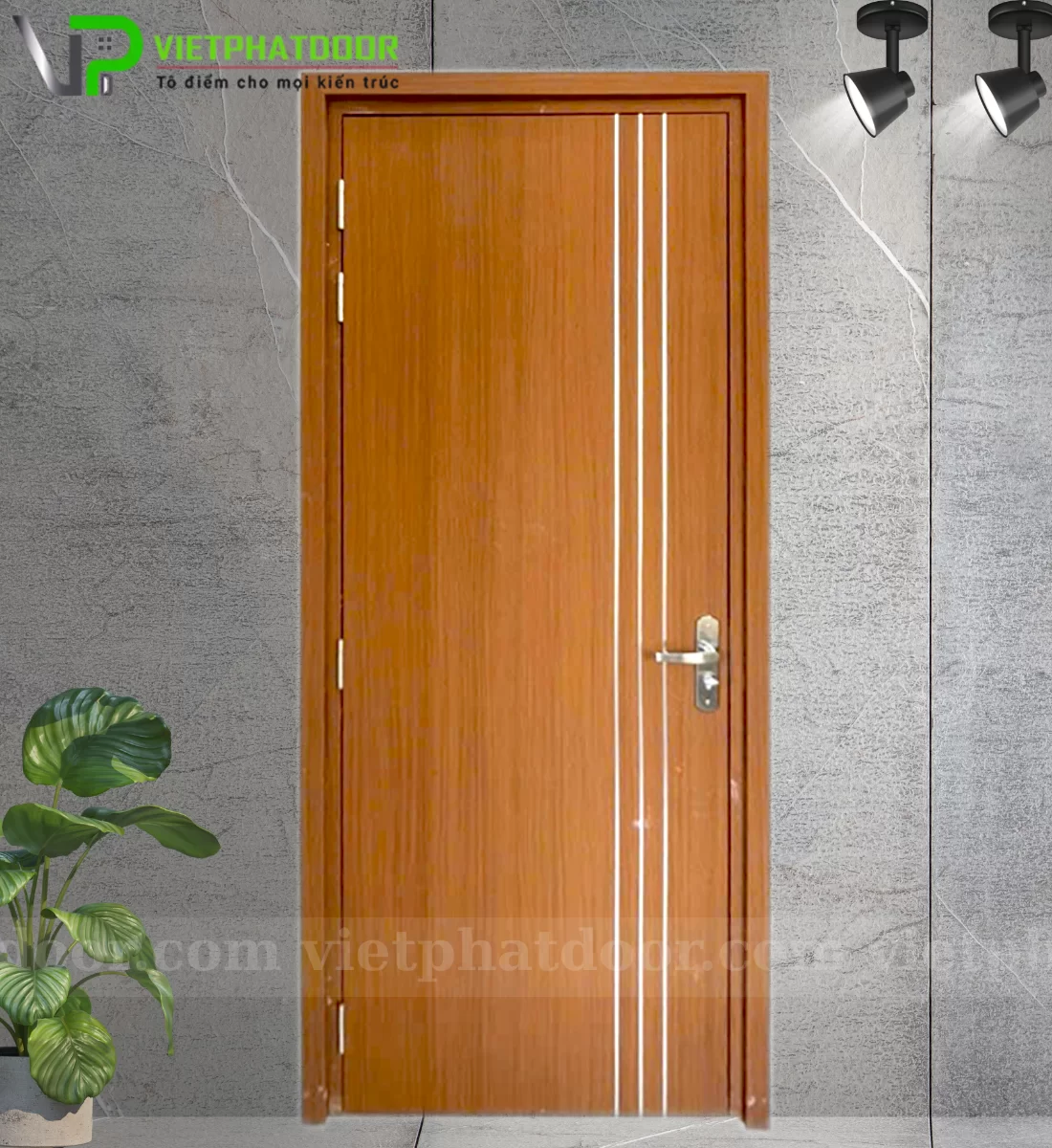 CỬA NHỰA GIẢ GỖ COMPOSITE VPB02 - CHẠY CHỈ NHÔM HỢP KIM