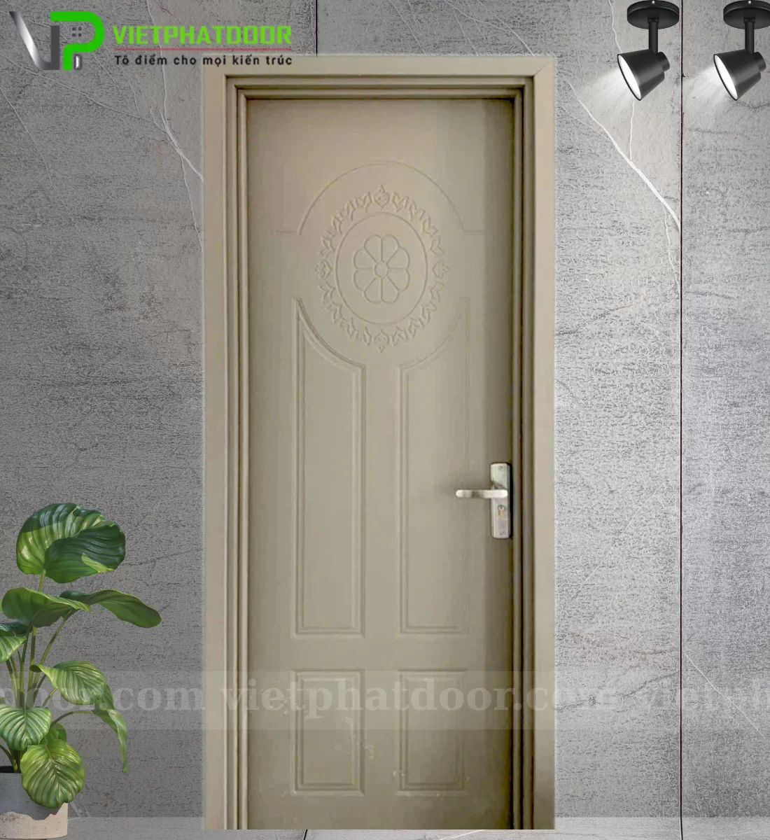 CỬA NHỰA GIẢ GỖ COMPOSITE VPB02 - CNC