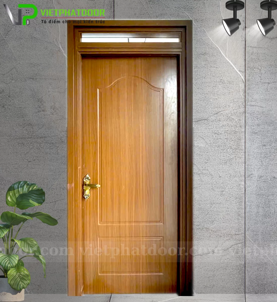 CỬA NHỰA GIẢ GỖ COMPOSITE VPB02 - CNC Ô FIX THOÁNG