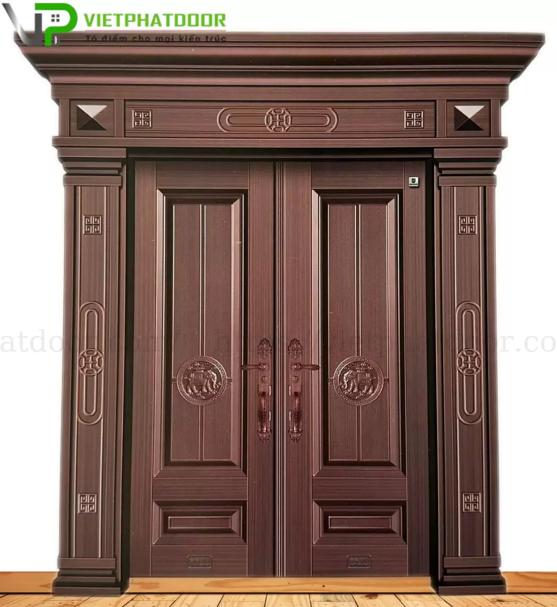 CỬA THÉP VÂN GỖ 2 CÁNH