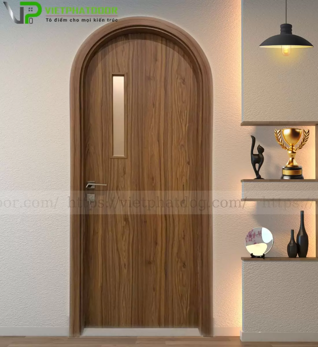 CỬA VÒM NHỰA COMPOSITE SYE 02 - Ô KÍNH MỜ