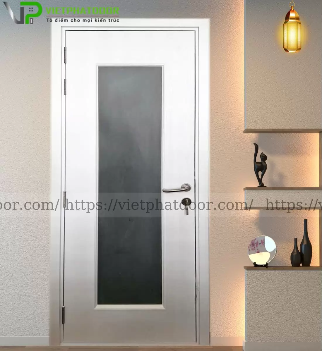 Cửa nhựa composite B11 - ô kính mờ