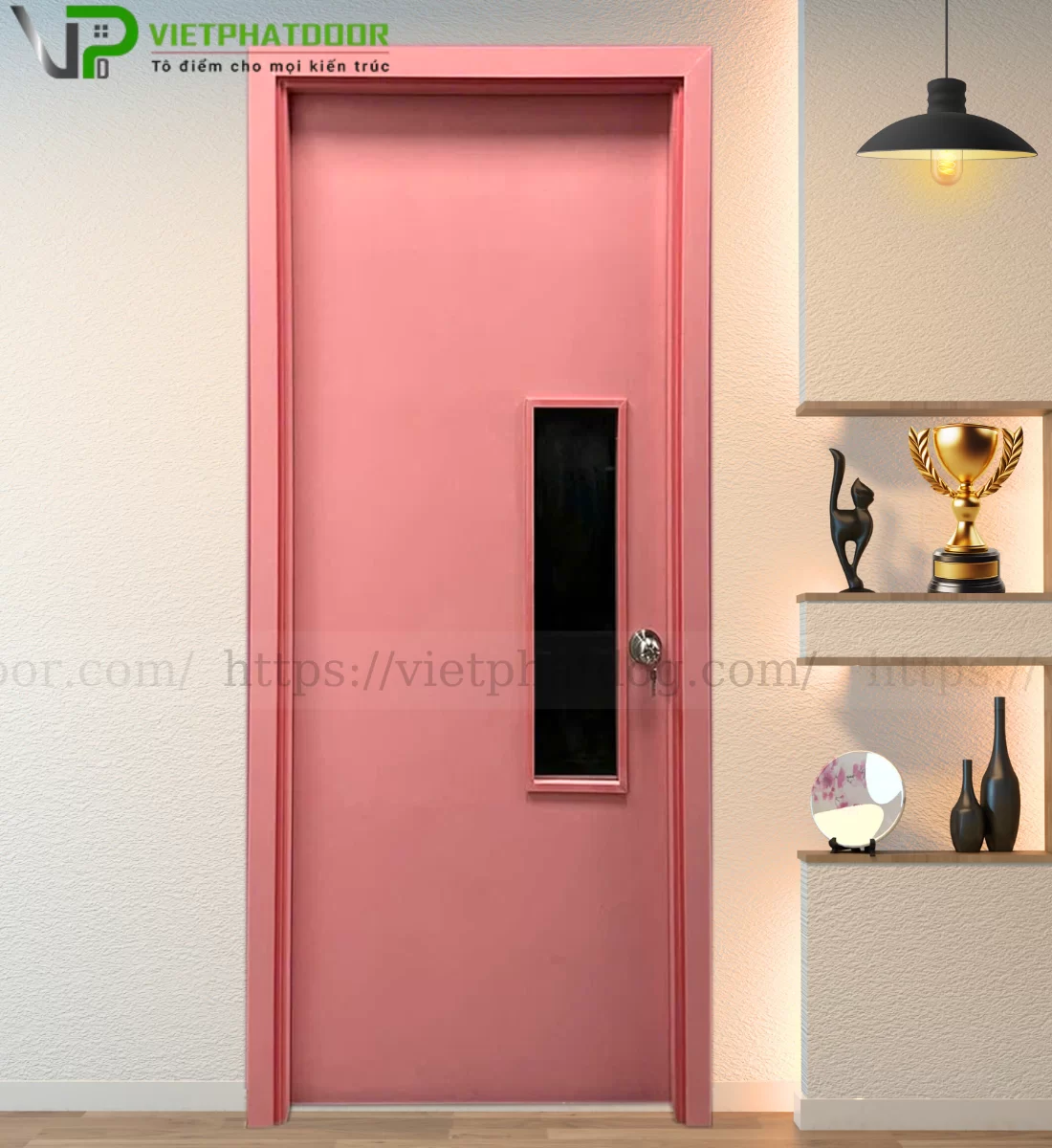 CỬA NHỰA COMPOSITE MÀU HỒNG - SƠN THEO YÊU CẦU