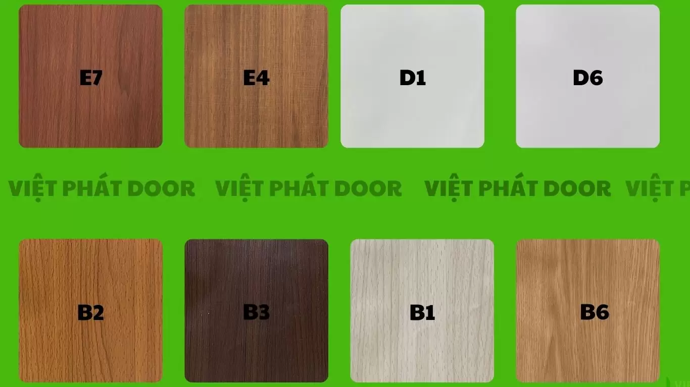 màu cửa nhựa gỗ composite phủ vân